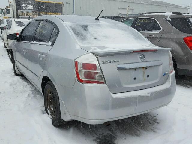 3N1AB6APXCL649408 - 2012 NISSAN SENTRA 2.0 SILVER photo 3