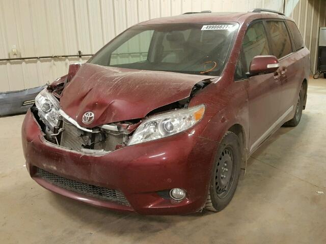 5TDDK3DC1DS054976 - 2013 TOYOTA SIENNA XLE RED photo 2