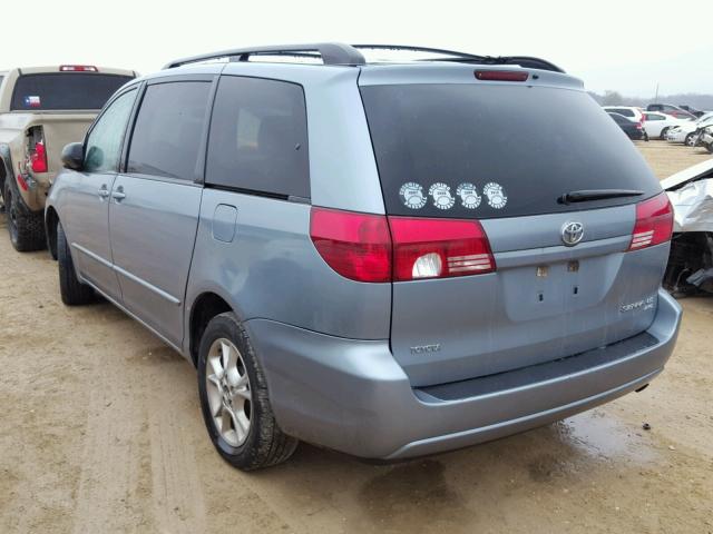 5TDBA23C74S020692 - 2004 TOYOTA SIENNA LE BLUE photo 3