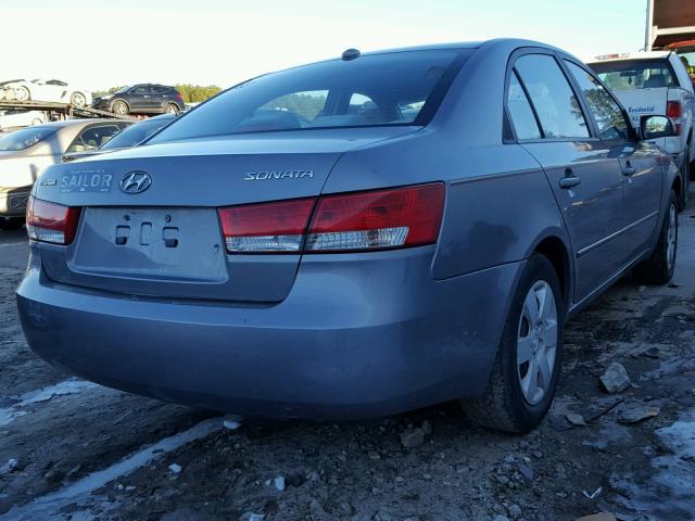 5NPET46C68H384919 - 2008 HYUNDAI SONATA GLS GRAY photo 4