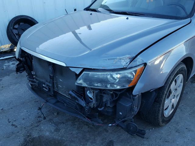 5NPET46C68H384919 - 2008 HYUNDAI SONATA GLS GRAY photo 9