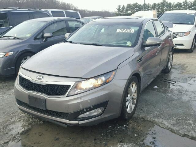 5XXGN4A78DG120295 - 2013 KIA OPTIMA EX GRAY photo 2