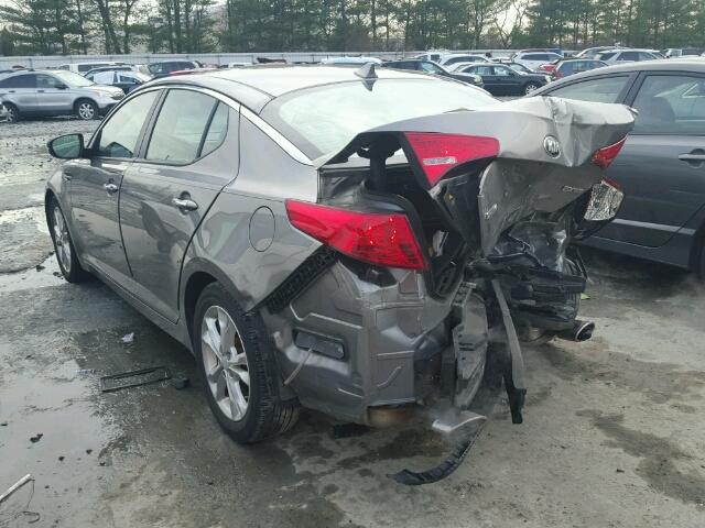 5XXGN4A78DG120295 - 2013 KIA OPTIMA EX GRAY photo 3