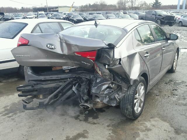 5XXGN4A78DG120295 - 2013 KIA OPTIMA EX GRAY photo 4