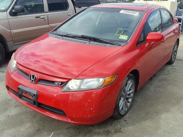 2HGFA55577H709721 - 2007 HONDA CIVIC SI RED photo 2