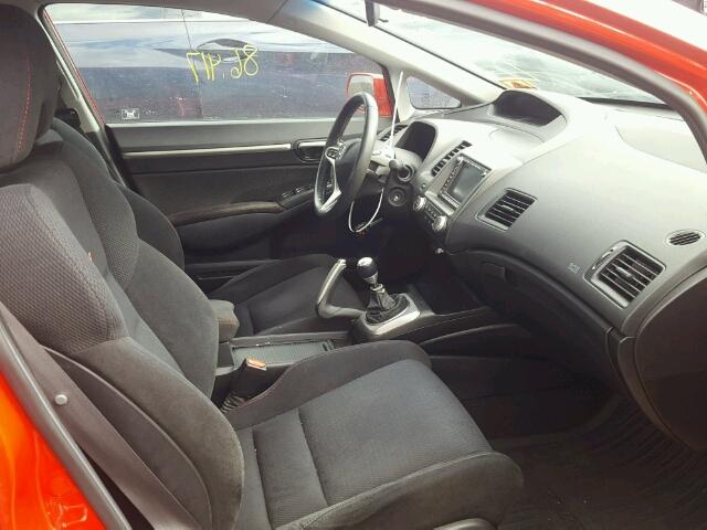 2HGFA55577H709721 - 2007 HONDA CIVIC SI RED photo 5