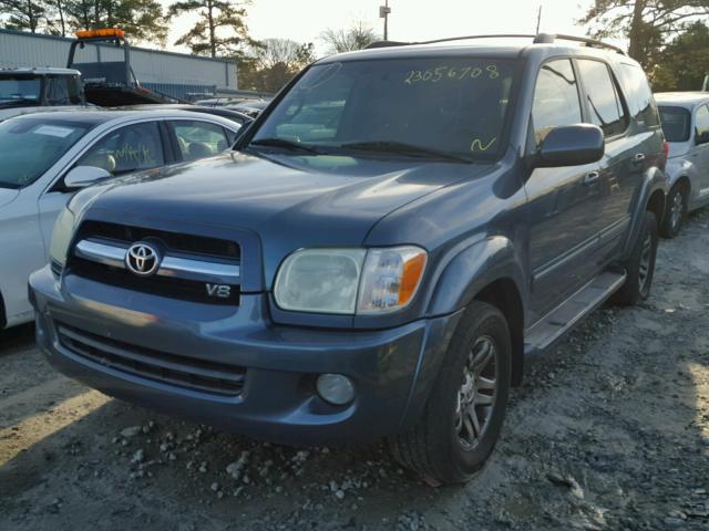 5TDZT38A45S239276 - 2005 TOYOTA SEQUOIA LI BLUE photo 2