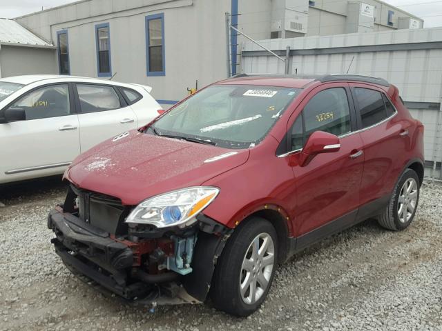 KL4CJCSB2FB183953 - 2015 BUICK ENCORE RED photo 2