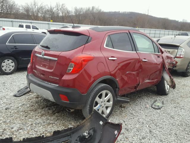 KL4CJCSB2FB183953 - 2015 BUICK ENCORE RED photo 4