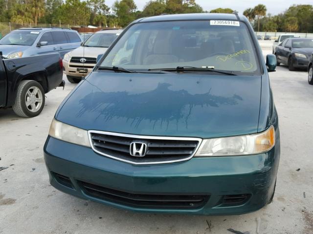 2HKRL18642H521368 - 2002 HONDA ODYSSEY EX GREEN photo 9