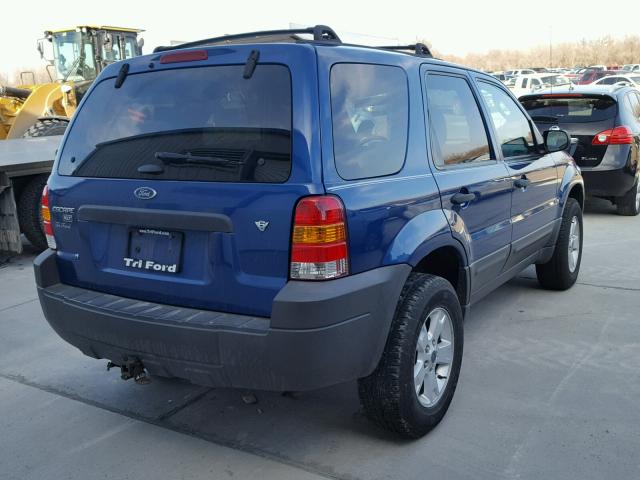 1FMCU03157KA83375 - 2007 FORD ESCAPE XLT BLUE photo 4