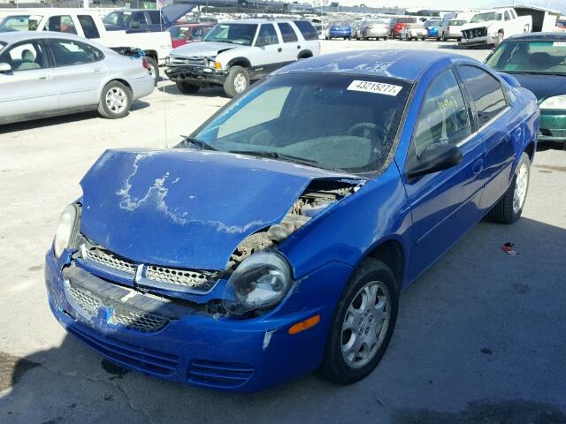 1B3ES56CX5D235862 - 2005 DODGE NEON SXT BLUE photo 2