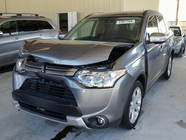 JA4AD3A35FZ004403 - 2015 MITSUBISHI OUTLANDER GRAY photo 2