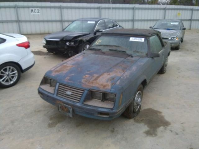 1FABP2731DF214018 - 1983 FORD MUSTANG BLUE photo 2