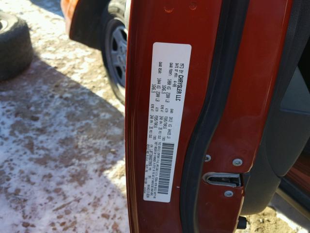 1J8FT28068D729036 - 2008 JEEP PATRIOT SP ORANGE photo 10