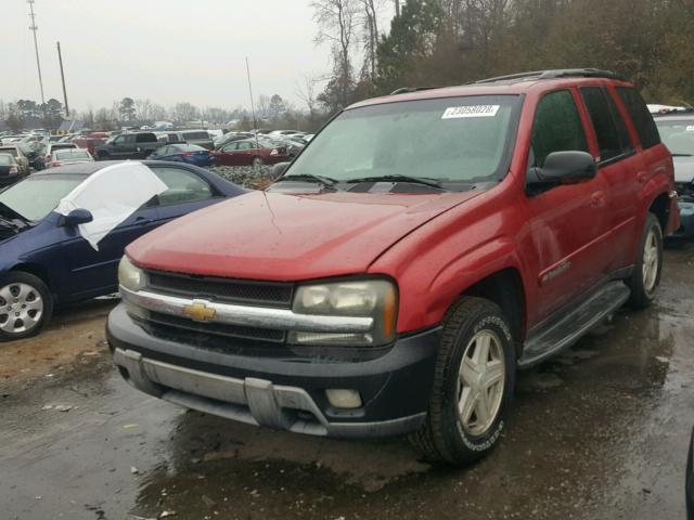 1GNDT13S222447147 - 2002 CHEVROLET TRAILBLAZE RED photo 2