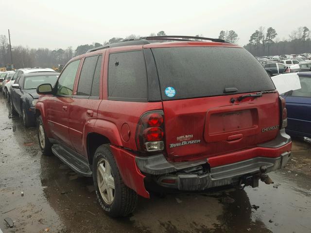 1GNDT13S222447147 - 2002 CHEVROLET TRAILBLAZE RED photo 3