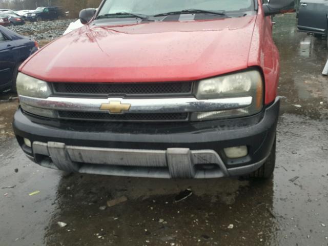 1GNDT13S222447147 - 2002 CHEVROLET TRAILBLAZE RED photo 9