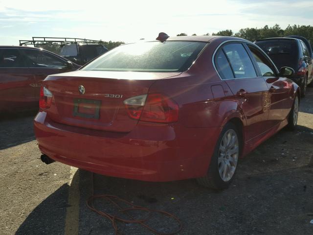 WBAVB33536AZ86164 - 2006 BMW 330 I RED photo 4