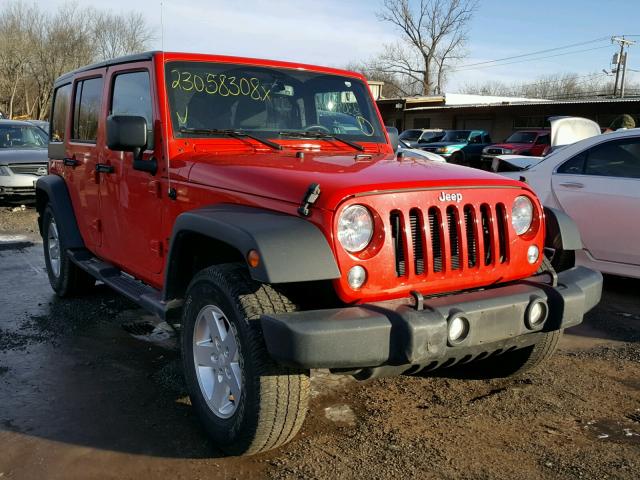 1C4BJWDG8FL503119 - 2015 JEEP WRANGLER U RED photo 1