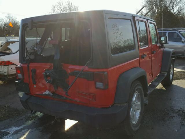 1C4BJWDG8FL503119 - 2015 JEEP WRANGLER U RED photo 4