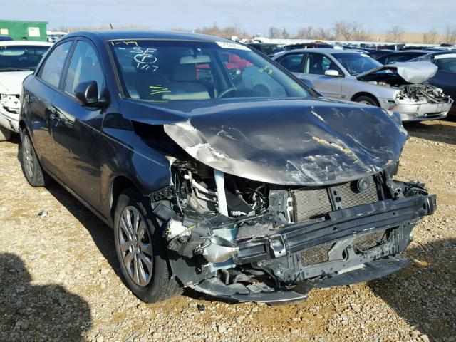 KNAFU4A23C5547385 - 2012 KIA FORTE EX BLACK photo 1