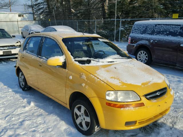 KL1TD62635B405553 - 2005 CHEVROLET AVEO BASE Sarı fotoğraf 1