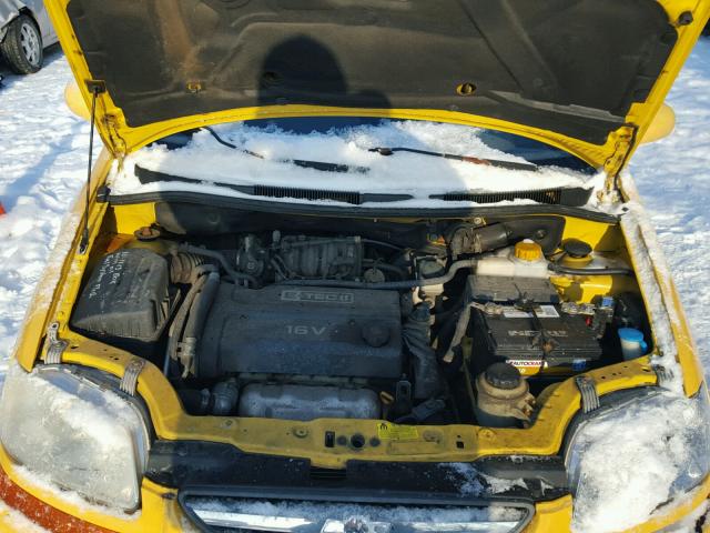 KL1TD62635B405553 - 2005 CHEVROLET AVEO BASE Sarı fotoğraf 7