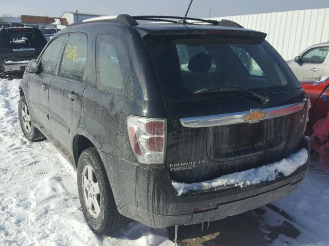 2CNDL13F976034739 - 2007 CHEVROLET EQUINOX LS BLACK photo 3