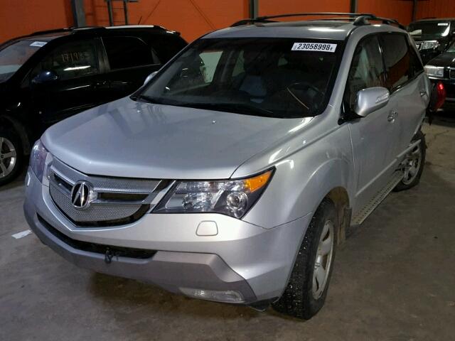 2HNYD285X8H000947 - 2008 ACURA MDX SPORT SILVER photo 2