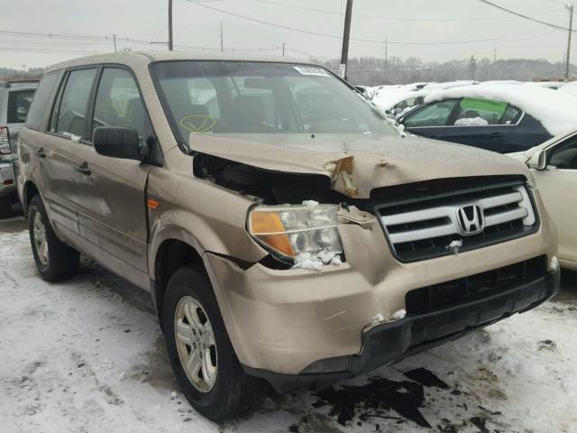 2HKYF18136H522055 - 2006 HONDA PILOT LX GOLD photo 1