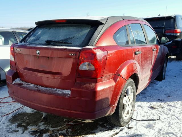 1B3HB48B47D513752 - 2007 DODGE CALIBER SX RED photo 4