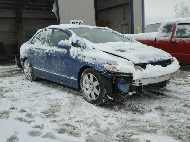 1HGFA16568L048176 - 2008 HONDA CIVIC LX BLUE photo 1