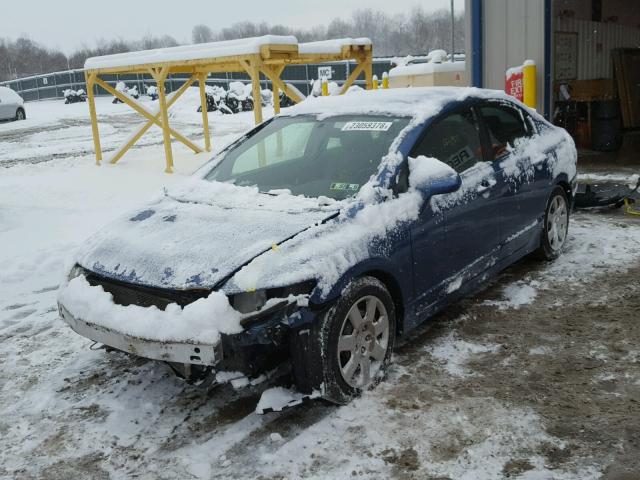 1HGFA16568L048176 - 2008 HONDA CIVIC LX BLUE photo 2