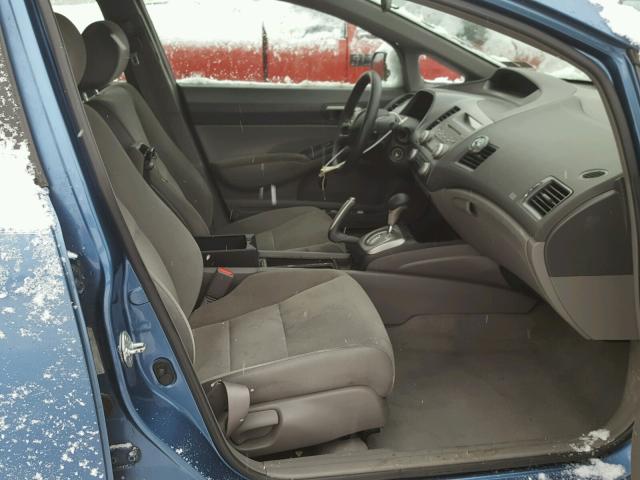 1HGFA16568L048176 - 2008 HONDA CIVIC LX BLUE photo 5