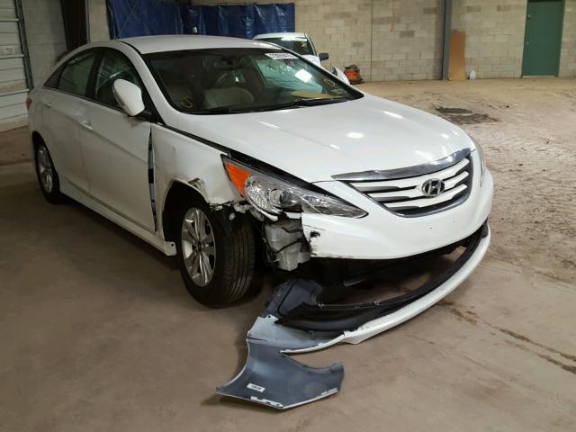 5NPEB4AC1EH882841 - 2014 HYUNDAI SONATA GLS WHITE photo 1