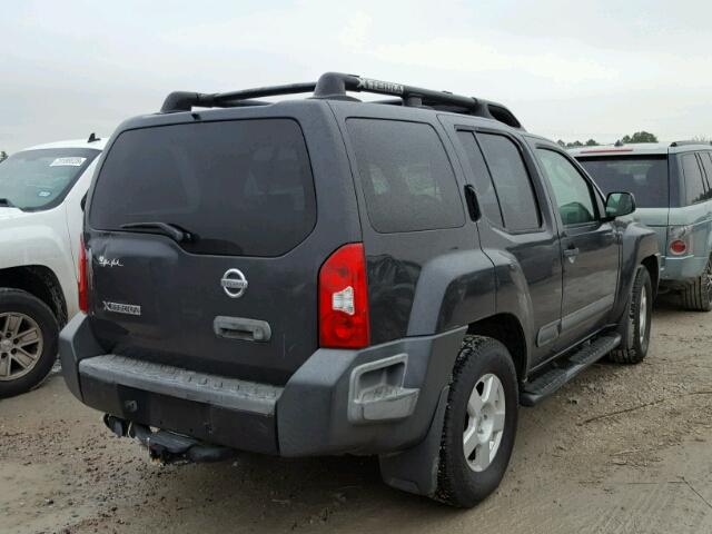 5N1AN08U35C646955 - 2005 NISSAN XTERRA OFF GRAY photo 4