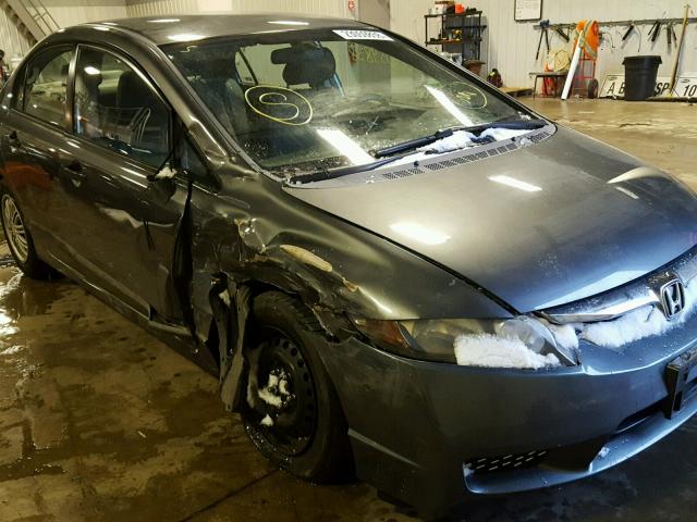 2HGFA16339H340560 - 2009 HONDA CIVIC VP GRAY photo 9