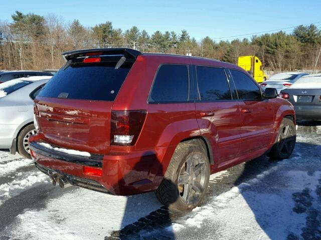 1J8HR78357C505002 - 2007 JEEP GRAND CHER RED photo 4