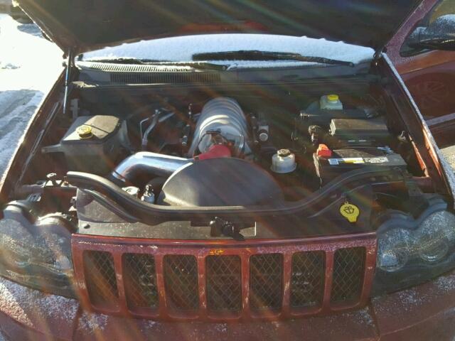 1J8HR78357C505002 - 2007 JEEP GRAND CHER RED photo 7