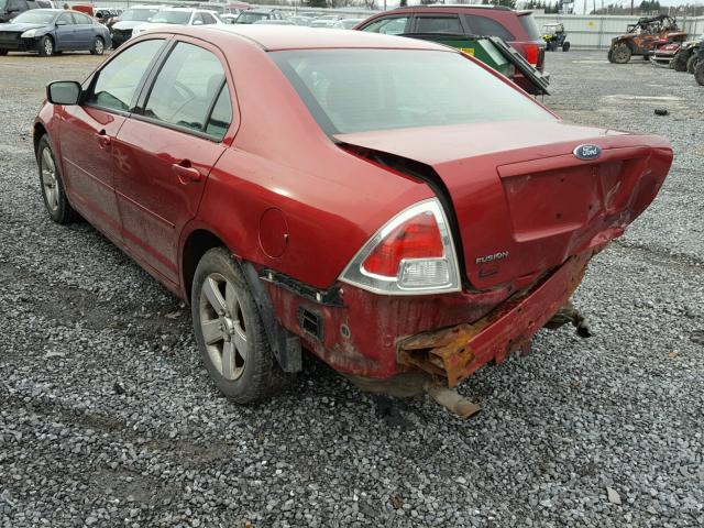 3FAHP07137R104575 - 2007 FORD FUSION SE RED photo 3