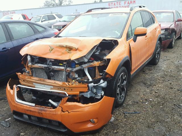 JF2GPAWC9E8304777 - 2014 SUBARU XV CROSSTR ORANGE photo 2