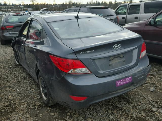 KMHCU4AE5DU301215 - 2013 HYUNDAI ACCENT GLS GRAY photo 3