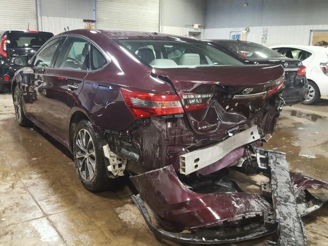 4T1BK1EB4GU211316 - 2016 TOYOTA AVALON XLE BURGUNDY photo 3