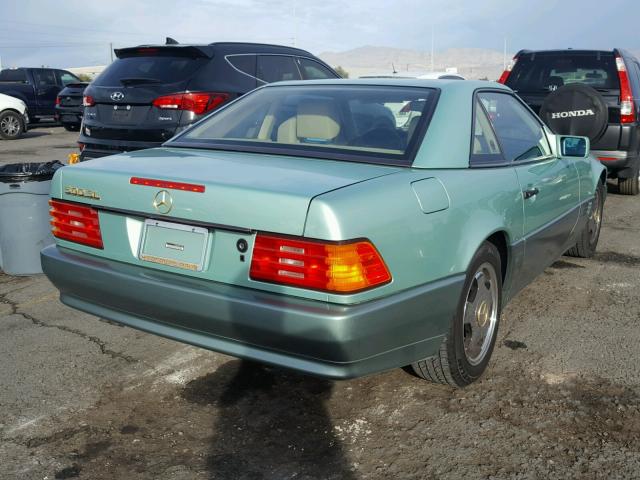 WDBFA66E9MF027874 - 1991 MERCEDES-BENZ 500 SL GREEN photo 4