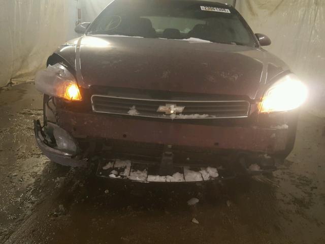 2G1WT58K779351890 - 2007 CHEVROLET IMPALA LT MAROON photo 9