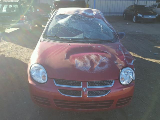 1B3ES56C75D283206 - 2005 DODGE NEON SXT RED photo 9