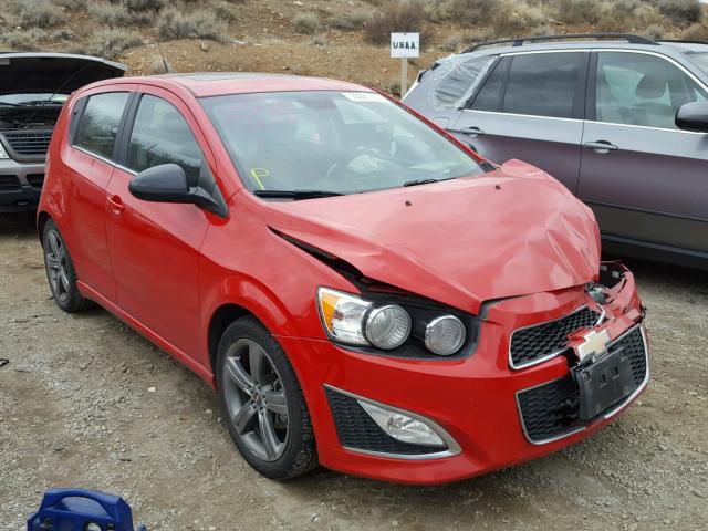 1G1JH6SB7D4163637 - 2013 CHEVROLET SONIC RS RED photo 1