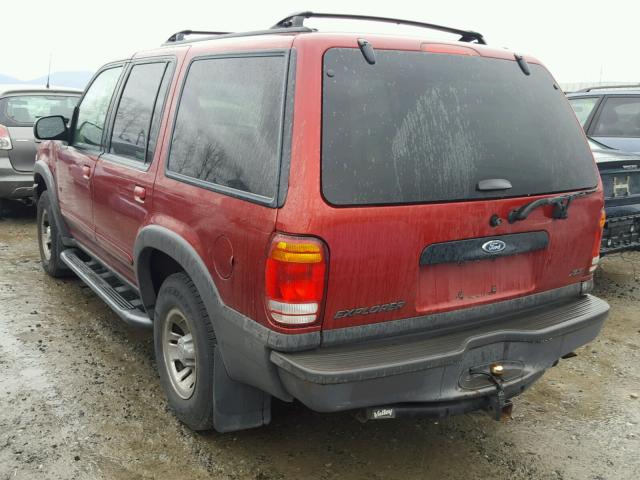 1FMZU72XXYZC34096 - 2000 FORD EXPLORER X RED photo 3