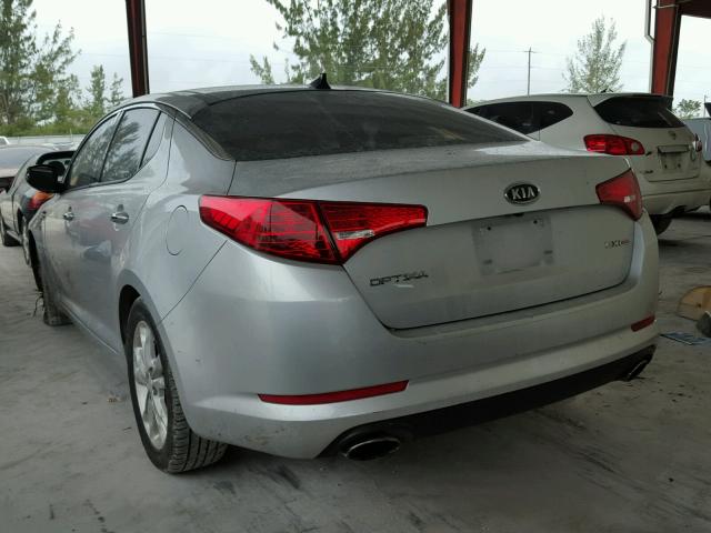 5XXGN4A7XCG041810 - 2012 KIA OPTIMA EX GRAY photo 3